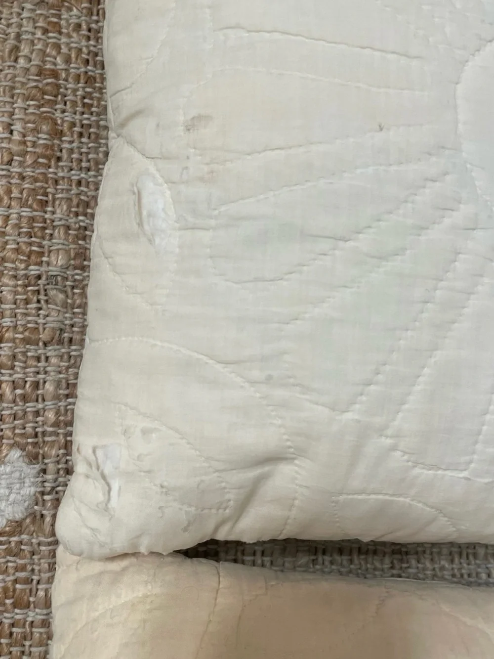 Pair Of Vintage Handmade Dresden Plate Pattern Square Throw Pillows